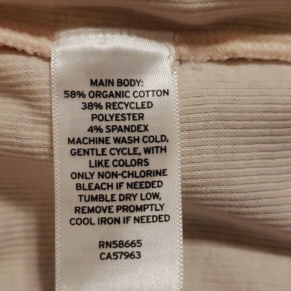 Bp Womens Button Up Ribbed Crop Top Camisole Light Peach Size 1x NWOT - Picture 3 of 5